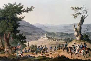 Subugal sur la rivière Coa, gravé par C. Turner 1811